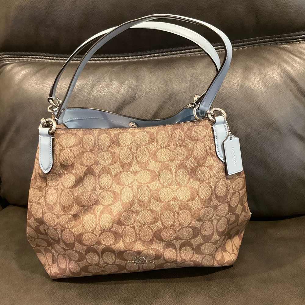 Coach Hallie Shoulder Hobo Bag in Signature Canvas - Picture 5 of 15